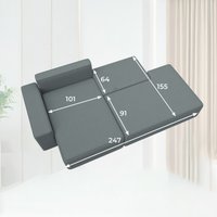 Угловой диван Лига диванов Лига-079 левый 129813L (рогожка амур 07 серый)