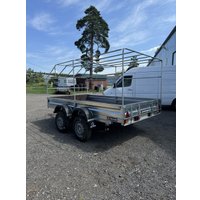 Двухосный прицеп AvtoS A40U2B (4000x2000x300, R16, ресс. 3302 ГАЗ-2лист, тент 800мм)