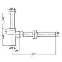 Сифон Milleau Tissage ML958LT-GB
