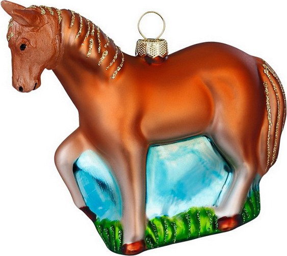 

Елочная игрушка Inge's Christmas Figural Glass Ornaments Лошадь 65036H600