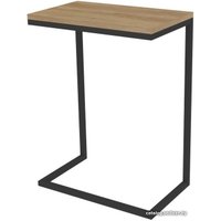 Приставной столик TMB Loft Роксет ЛДСП 500x300 (дуб небраска натуральный/черный)