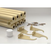 Стальной трубчатый радиатор Сунержа Эстет-00 EU50 500х360 8 секций (матовая шампань)