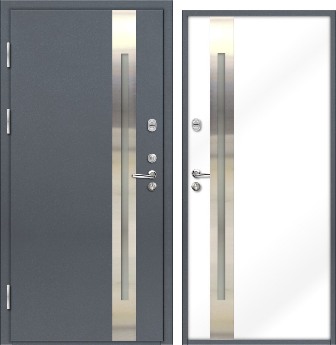 

Металлическая дверь NORD DOORS Норд 70 НС-18Н21Ч37016-Л (левый, антрацитово-серый/белый)