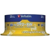 DVD+RW диск Verbatim 4.7Gb 4x 43489 (25 шт.)