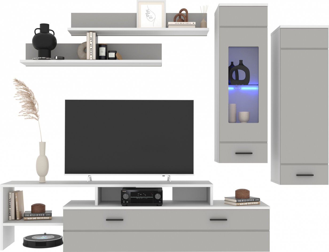 

Горка Интерлиния Neo-7 с подсветкой (белый/пепел)