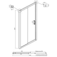 Душевой уголок Ambassador Forsa 140x80x200 17021120AX-80AX