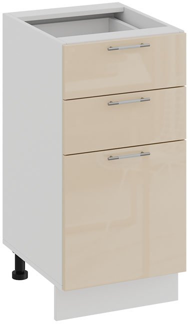 

Шкаф напольный Трия Весна 1Н4Я3 (белый/ваниль глянец)