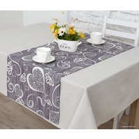Дорожка на стол Loon Амур негатив 135x45 (серый)