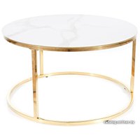 Журнальный столик Signal Sabine (эффект белого мрамора/золотой)
