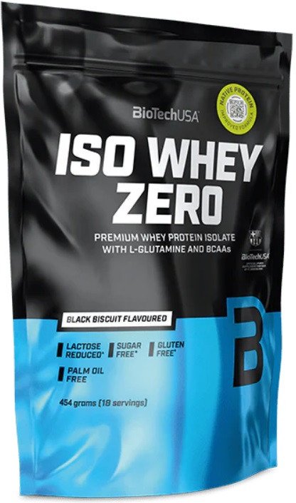 Протеин сывороточный (изолят) BioTech USA Iso Whey Zero (черный бисквит, 454г)