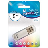 USB Flash SmartBuy 8GB V-Cut Silver [SB8GBVC-S]