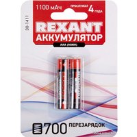 Аккумулятор Rexant AAA 1100mAh 2шт 30-1411