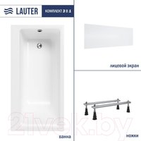 Ванна Lauter Seraphina 160x80 2112160R (с ножками и лицевым экраном)