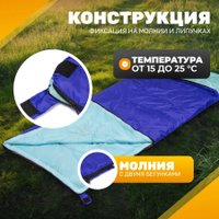 Спальный мешок Sundays ZC-SB001 (2шт, синий)