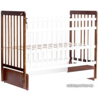 Классическая детская кроватка Bambini Euro Style М 01.10.04 (светлый орех/белый)
