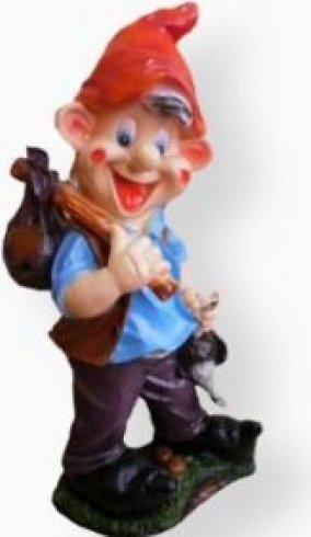 Фигурка для сада Славянская Керамика Гном с уткой большой сф-8003