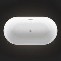 Ванна Wellsee Chic Riviera 170x76 23680501R (отдельностоящая ванна с подсветкой белый глянец, экран, ножки, сифон-автомат хром)