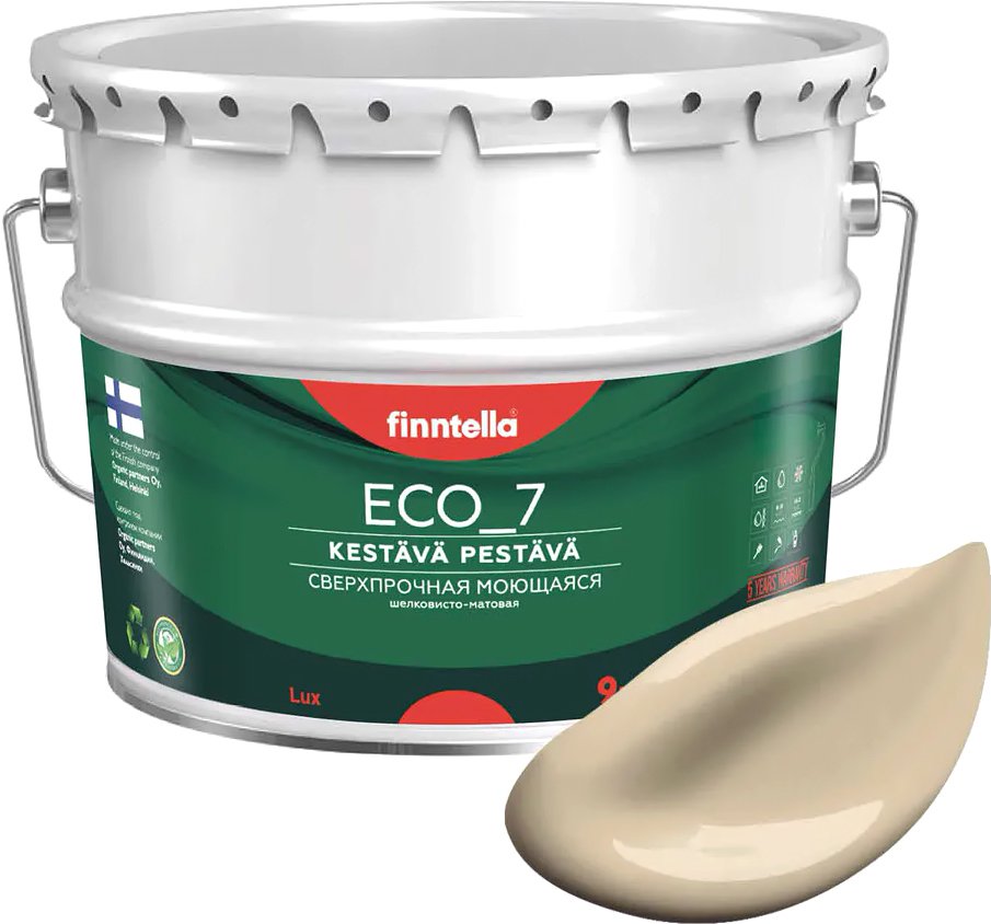 

Краска Finntella Eco 7 Vanilja F-09-2-9-FL098 9 л (бежевый)