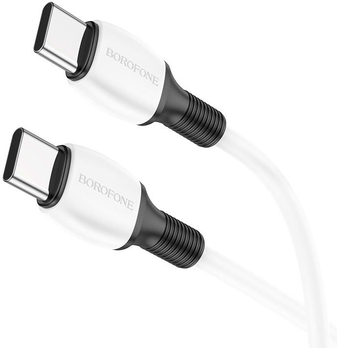 

Кабель Borofone BX84 60W USB Type-C - USB Type-C (1 м, белый)