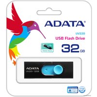 USB Flash ADATA UV220 32GB (черный/голубой)