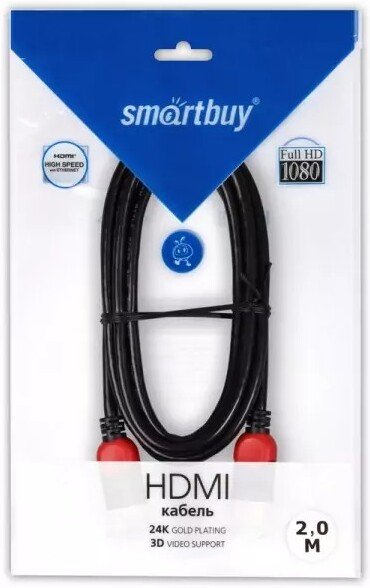 

Кабель SmartBuy K-331-90 HDMI - HDMI (2 м, черный)