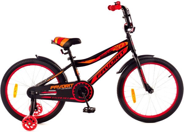 

Детский велосипед Favorit Biker 20 2024 (черно-красный)