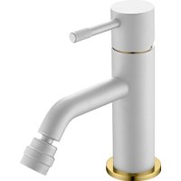 Смеситель Boheme Uno 466-WG (белый/золотой)