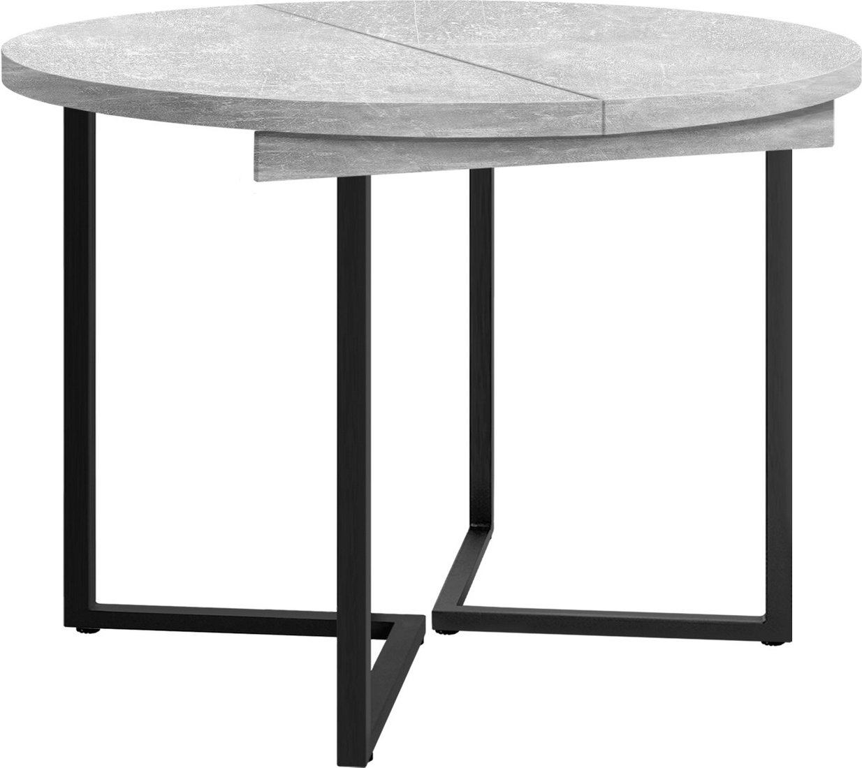 

Кухонный стол Millwood Лофт Лондон раздвижной D110-150x110x76 (бетон/металл черный)