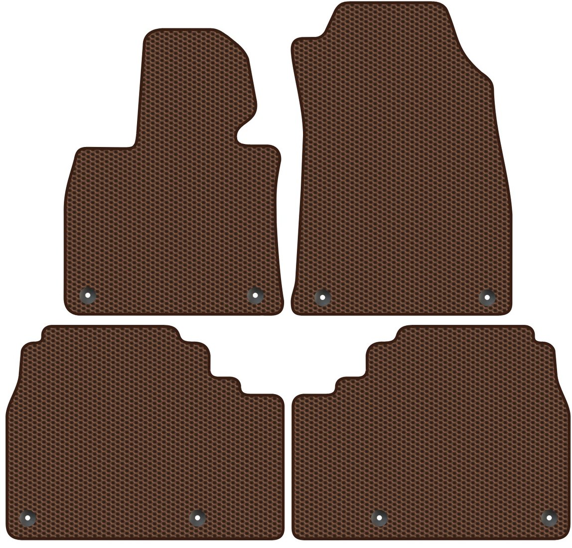 

Комплект ковриков для авто Alicosta Hongqi E-HS9 I (suv / E-HS9) 2021 - Н.В. (коричневый, сота)