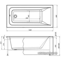 Фронтальный экран под ванну Aquanet Bright 145