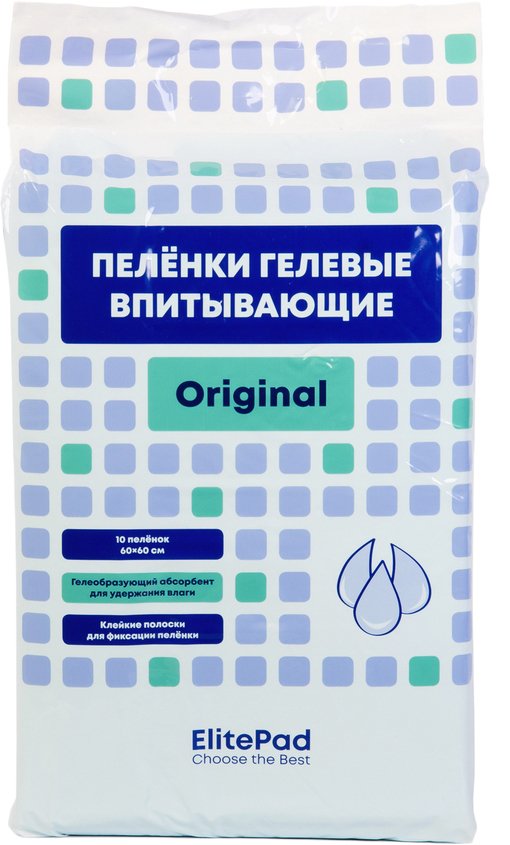 

Одноразовая пеленка ElitePad Original (60x60 см, 10 шт)