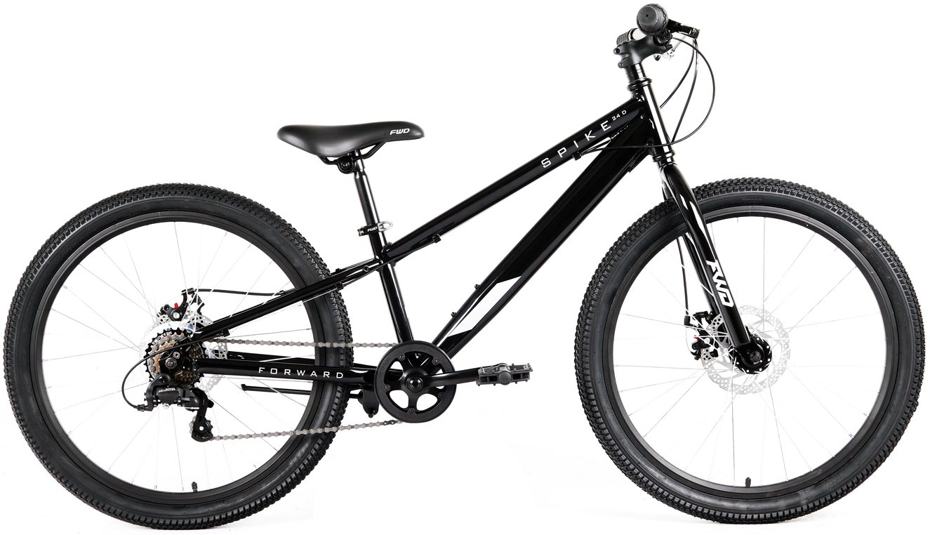 

Велосипед Forward Spike 24 D 2023 (черный/серебристый)