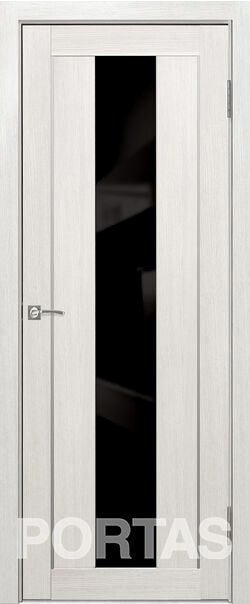 

Межкомнатная дверь Portas S25 80x200 (французский дуб, стекло lacobel черный лак)