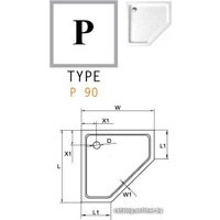 Душевой поддон Cezares 90x90 TRAY-A-P-90-15-W0 (без сифона)
