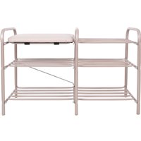 Полка для обуви Nika ЭТЛ3-1/БЖ (слоновая кость/бежевый металлик)