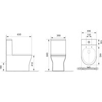 Унитаз напольный Aquanet Rimless Roll-C CL-12249B (без бачка)