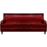 Диван Brioli Луи трехместный (экокожа, L16 вишневый)