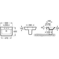 Умывальник Roca The Gap A327476000 + А337471000