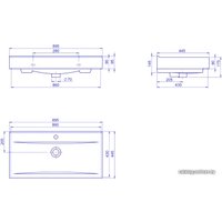 Умывальник CeraStyle Mona 90