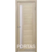 Межкомнатная дверь Portas S28 90x200 (лиственница крем, стекло мателюкс матовое)