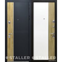 Металлическая дверь Сталлер Этна 205x96L (дуб санремо/дуб санремо)