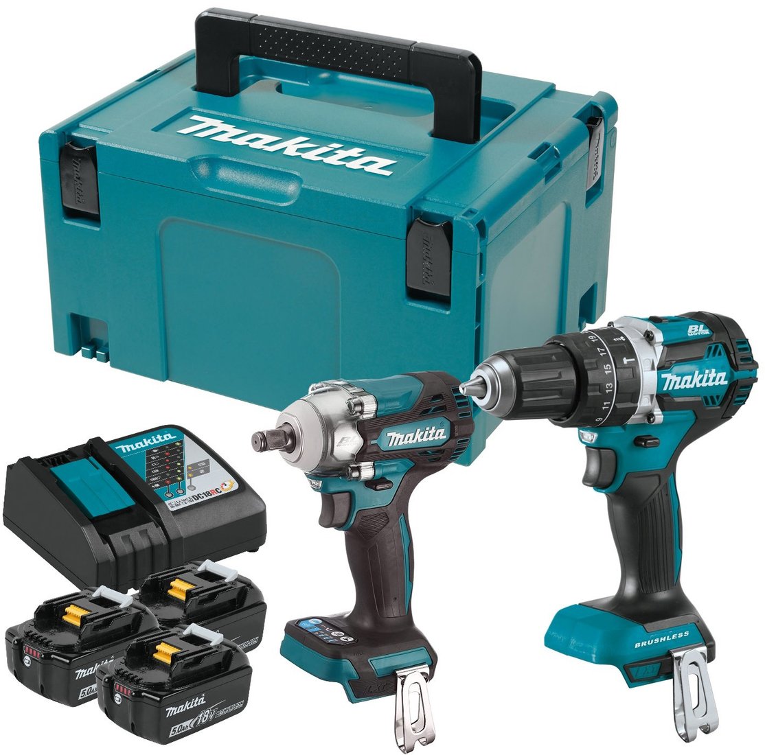 Makita DLX2359TJ1 (шуруповерт, гайковерт, 3 АКБ, кейс)