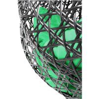 Подвесное кресло M-Group Для двоих Люкс 11510404 (черный ротанг/зеленая подушка)