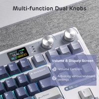 Клавиатура Royal Kludge M87 RGB Ocean Blue (RK Beige)