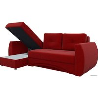 Угловой диван Лига диванов Сатурн 27991 (левый, микровельвет, красный)