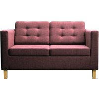 Диван Brioli Дилли клетка Д двухместный (рогожка, J10 сиреневый/светлые н.)