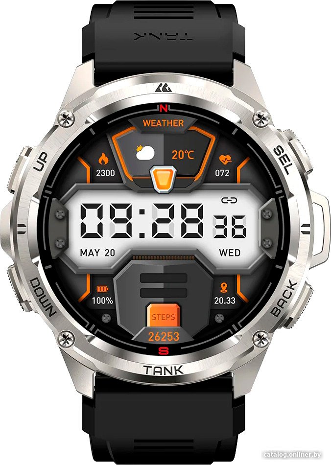 Умные часы Kospet Tank T3 Ultra (серебристый)