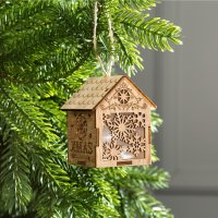 Елочная игрушка Luazon Lighting Домик со снежинками 6117284