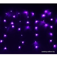 Гирлянда бахрома Luazon Led-60 (1.2x0.6 м, фиолетовый) [187175]
