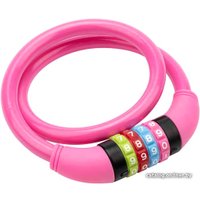 Тросовый велосипедный замок Rexant 79-0204 100 см (розовый)
